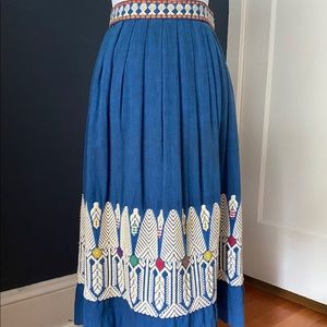 Vintage Boho Midi Skirt